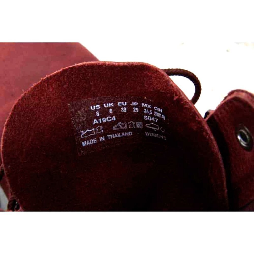 Timberland  6-INCH PREMIUM D-RING WATERPROOF BOOTS hiking boots maroon sz 8 - Picture 11 of 11
